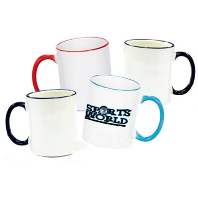 Custom Mug with Colored Rim and Handle